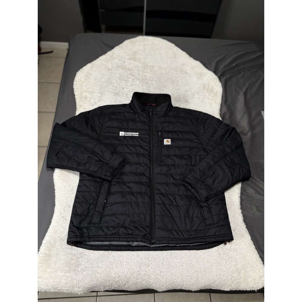 Carhartt Men's Jacket XL Rain Defender Relaxed Fit Lightweight Insulated Black